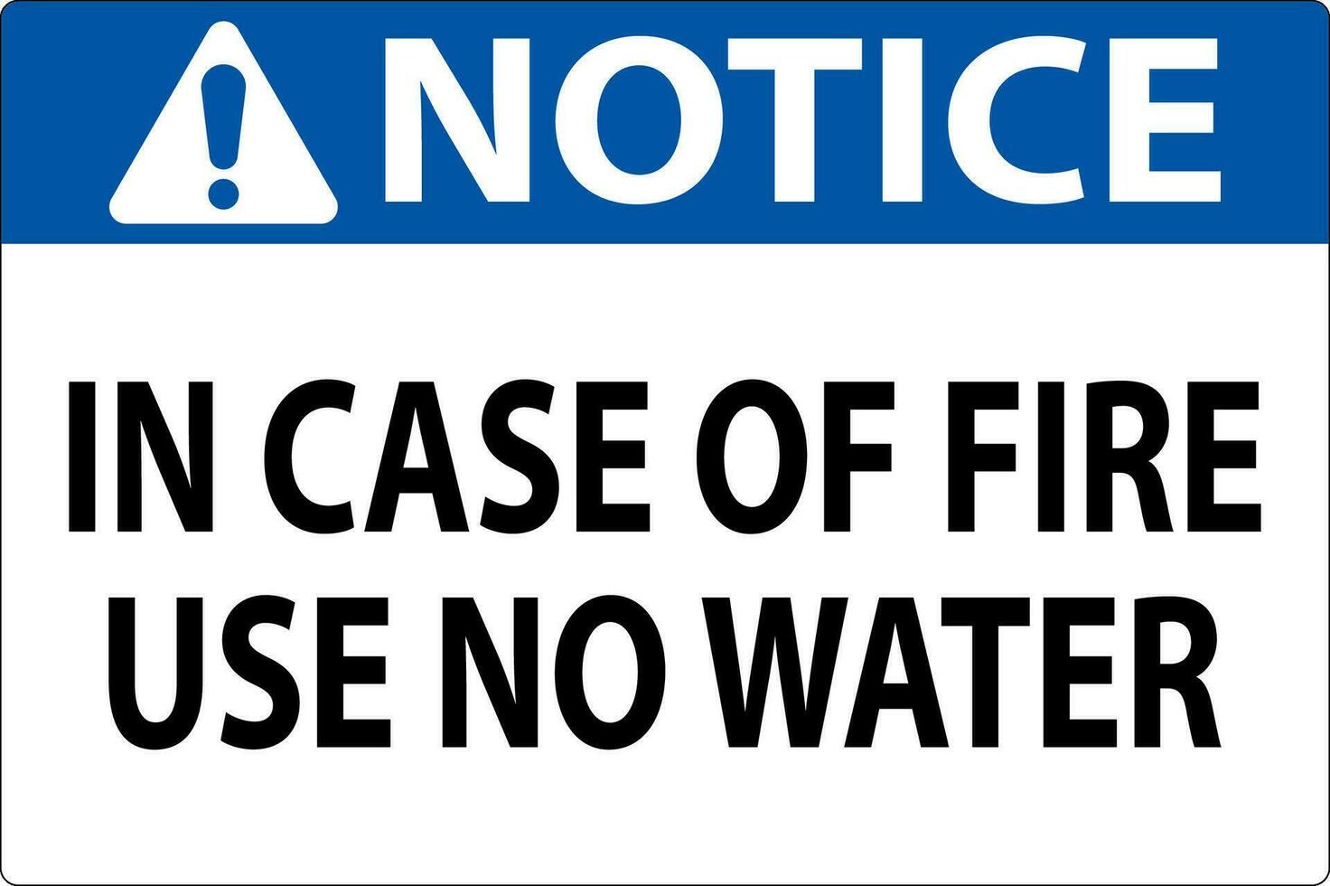 Pericolo cartello Pericolo - nel Astuccio di fuoco uso no acqua vettore