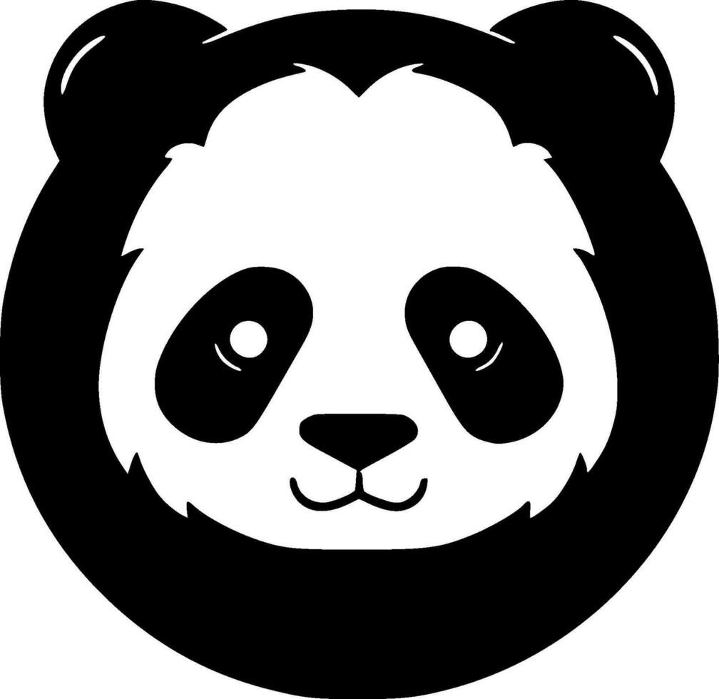 panda - nero e bianca isolato icona - vettore illustrazione