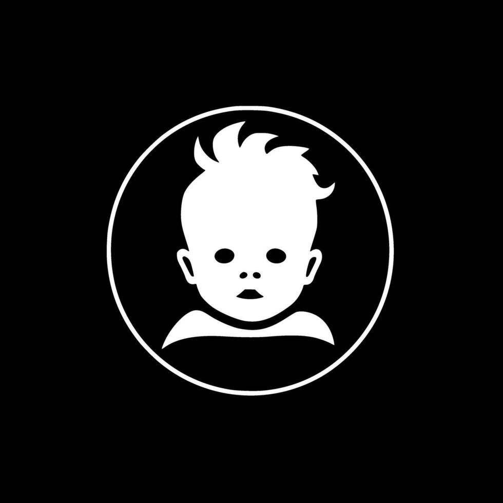 bambino, minimalista e semplice silhouette - vettore illustrazione
