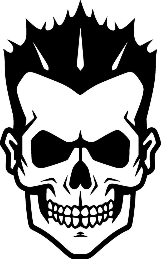 cranio, nero e bianca vettore illustrazione
