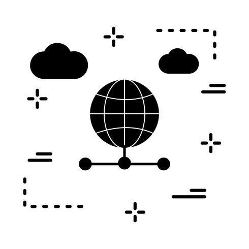 icona globale del server vettoriale