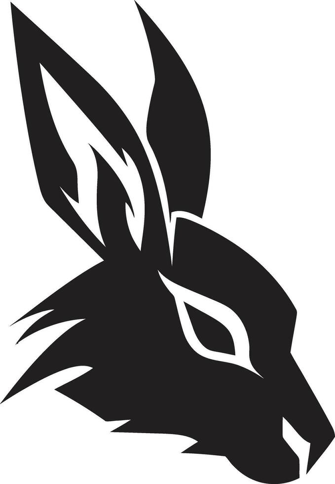 nero vettore coniglio un' logo quello è come coccolone come esso è creativo nero vettore coniglio un' logo quello è sicuro per rendere il tuo marca In piedi su