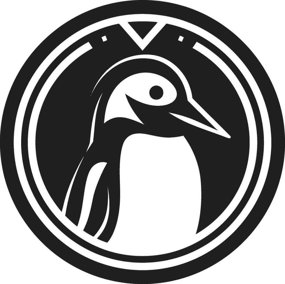serenata di il pinguini nero vettore pinguino loghi ghiacciato maestà maestoso antartico pinguino icona nel noir splendore
