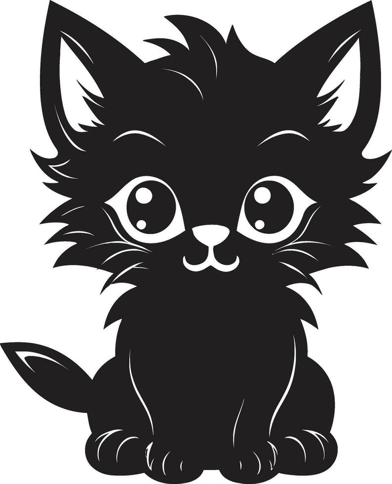 vettorializzare gattino identità grassetto nero gatto insegne vettore