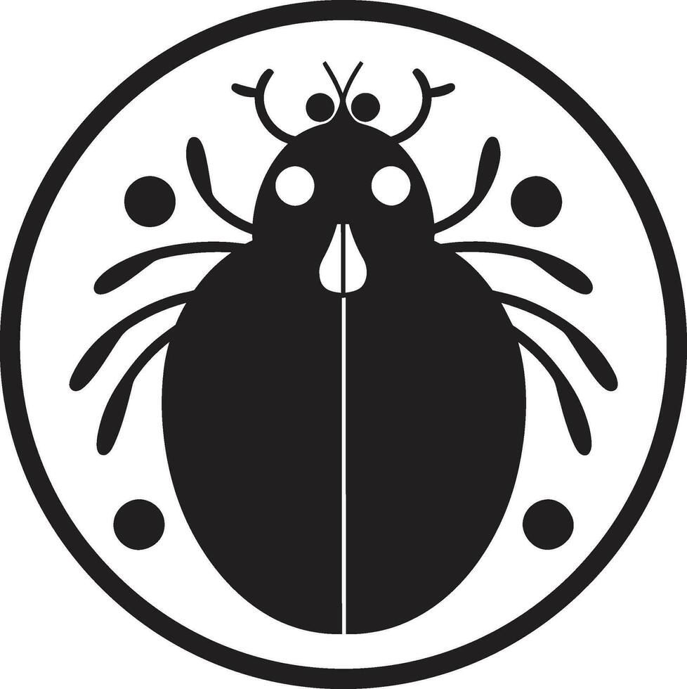 sussurra di simmetria il coccinelle iconico bellezza nel ombre elegante semplicità nel movimento il monocromatico coccinelle emblema vettore