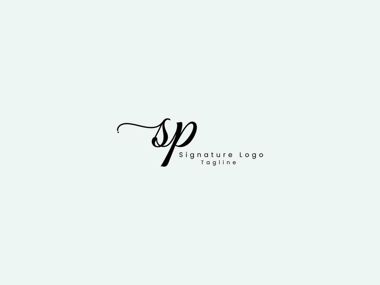 sp firma logo design. ps logo. lettering design. scritto a mano. creativo firma. font. attività commerciale. firma. sp lettera vettore