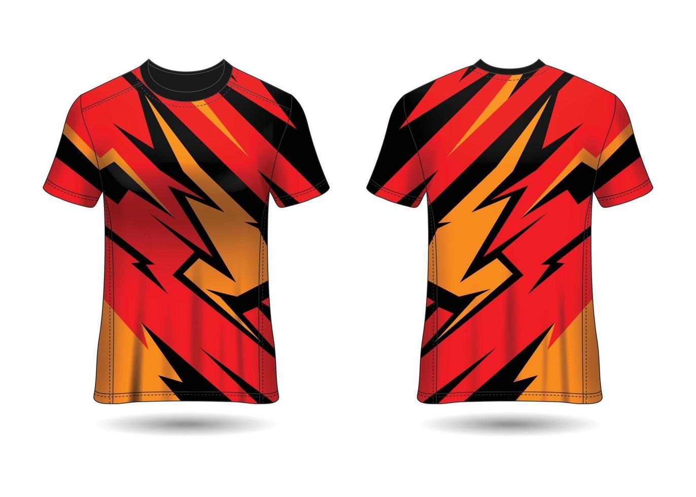 t-shirt design sportivo. maglia da corsa. vista anteriore e posteriore uniforme. vettore