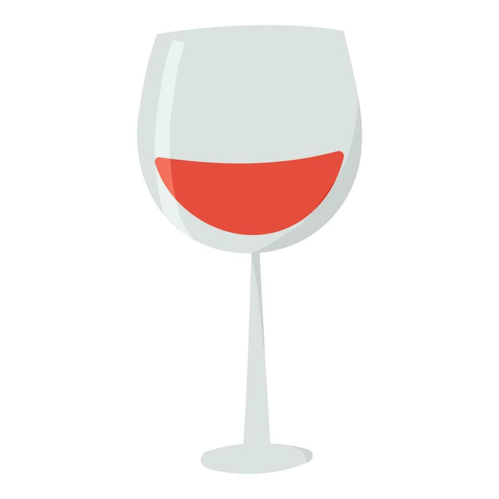 bicchiere trasparente rosso vino Francia cena pranzo vettore