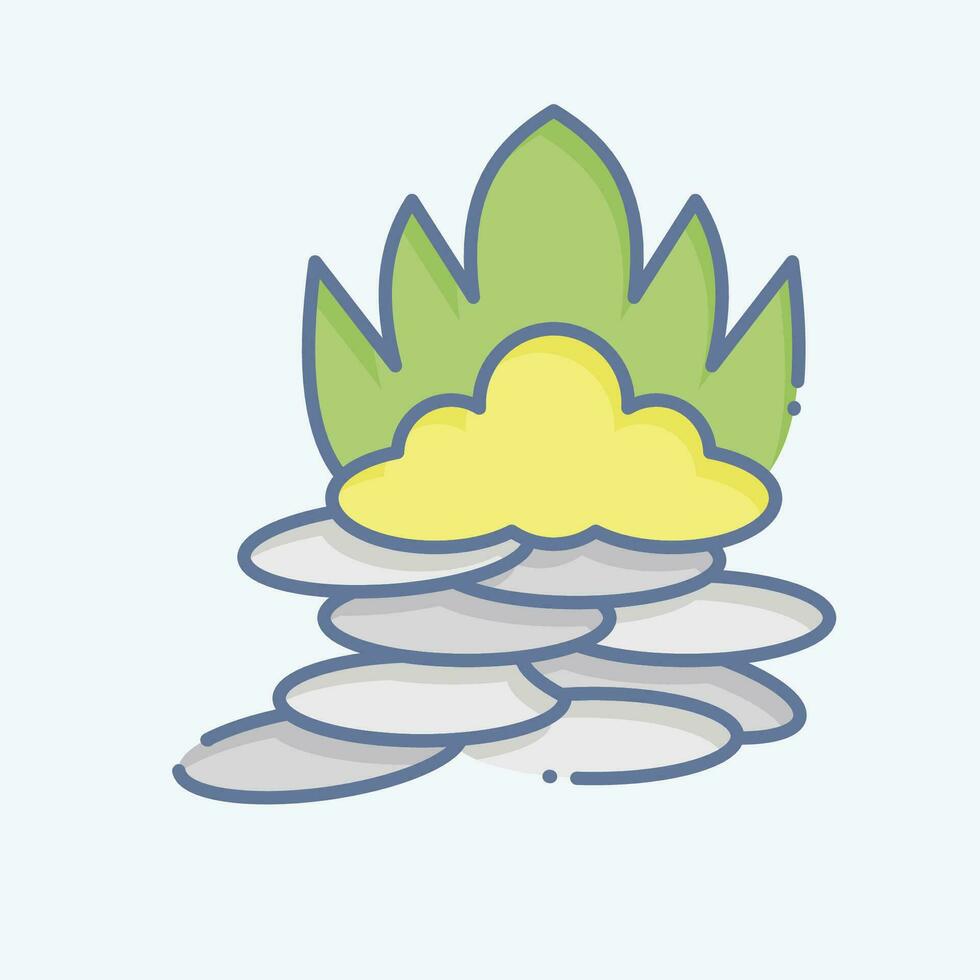 icona Shirasu. relazionato per Sushi simbolo. scarabocchio stile. semplice design modificabile. semplice illustrazione vettore