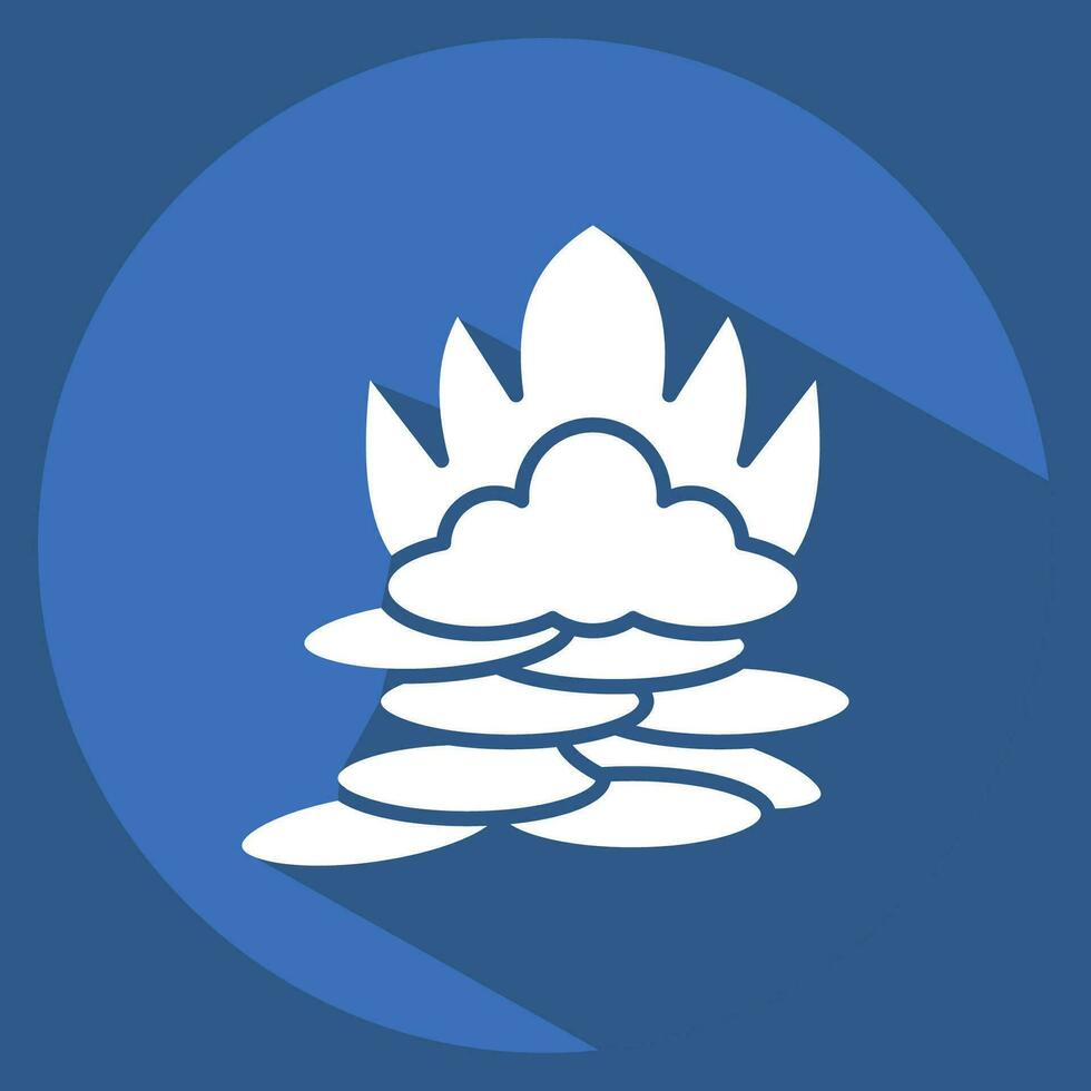 icona Shirasu. relazionato per Sushi simbolo. lungo ombra stile. semplice design modificabile. semplice illustrazione vettore