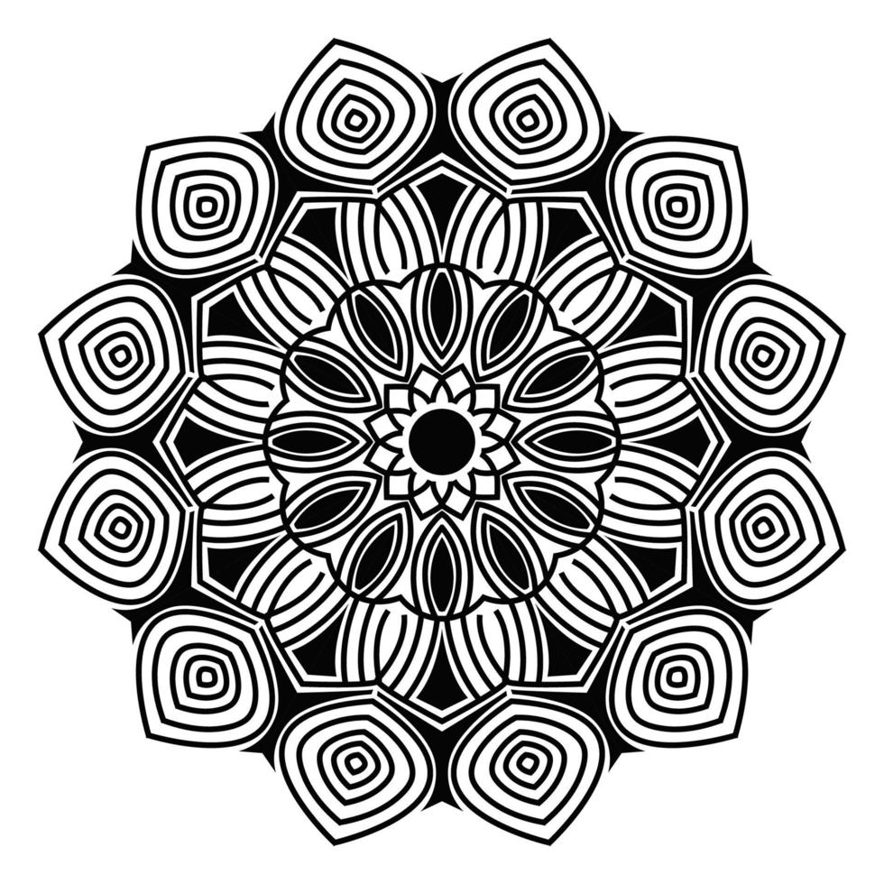 disegno floreale astratto del modello della mandala dell'illustrazione di meditazione vettore
