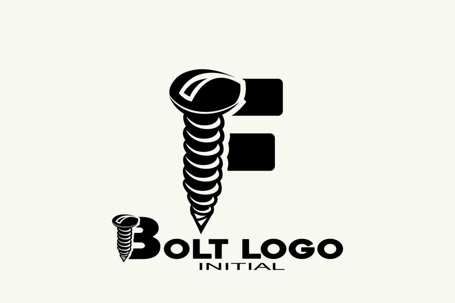 iniziali lettera f con bullone creativo geometrico moderno logo design. vettore