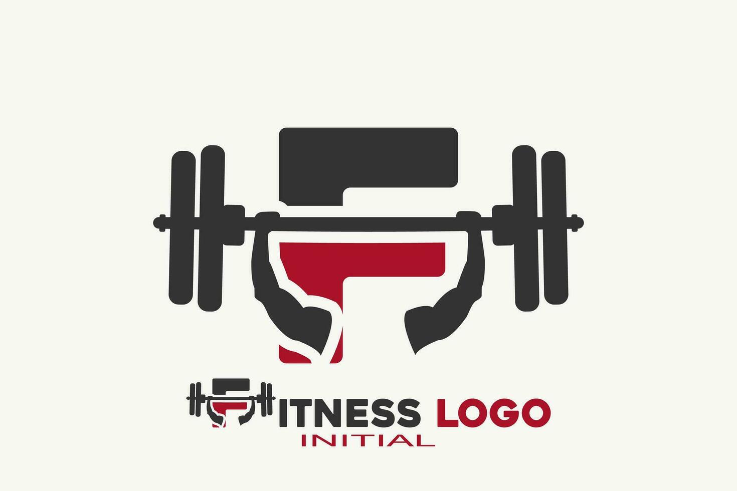 iniziali lettera f con fitness creativo geometrico moderno logo design. vettore