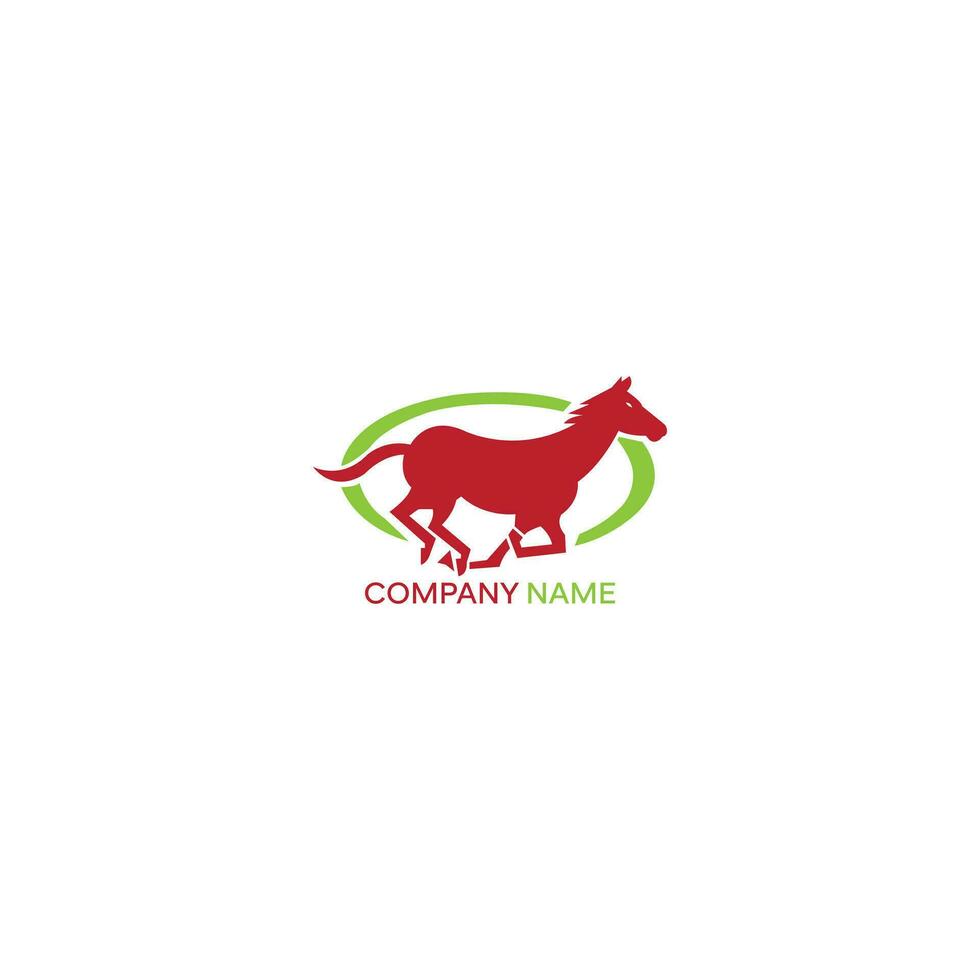 in esecuzione cavallo logo design vettore modello.