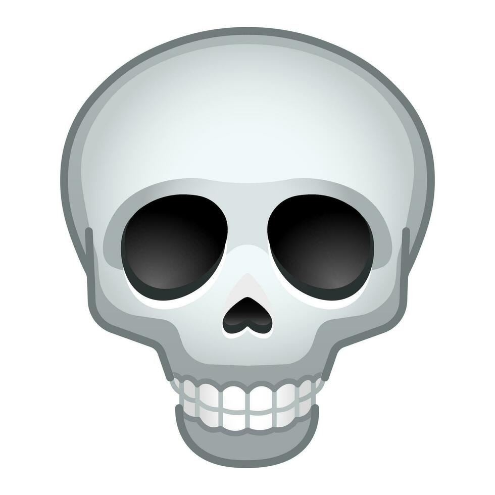 semplice osso cranio grande dimensione di emoji cranio vettore