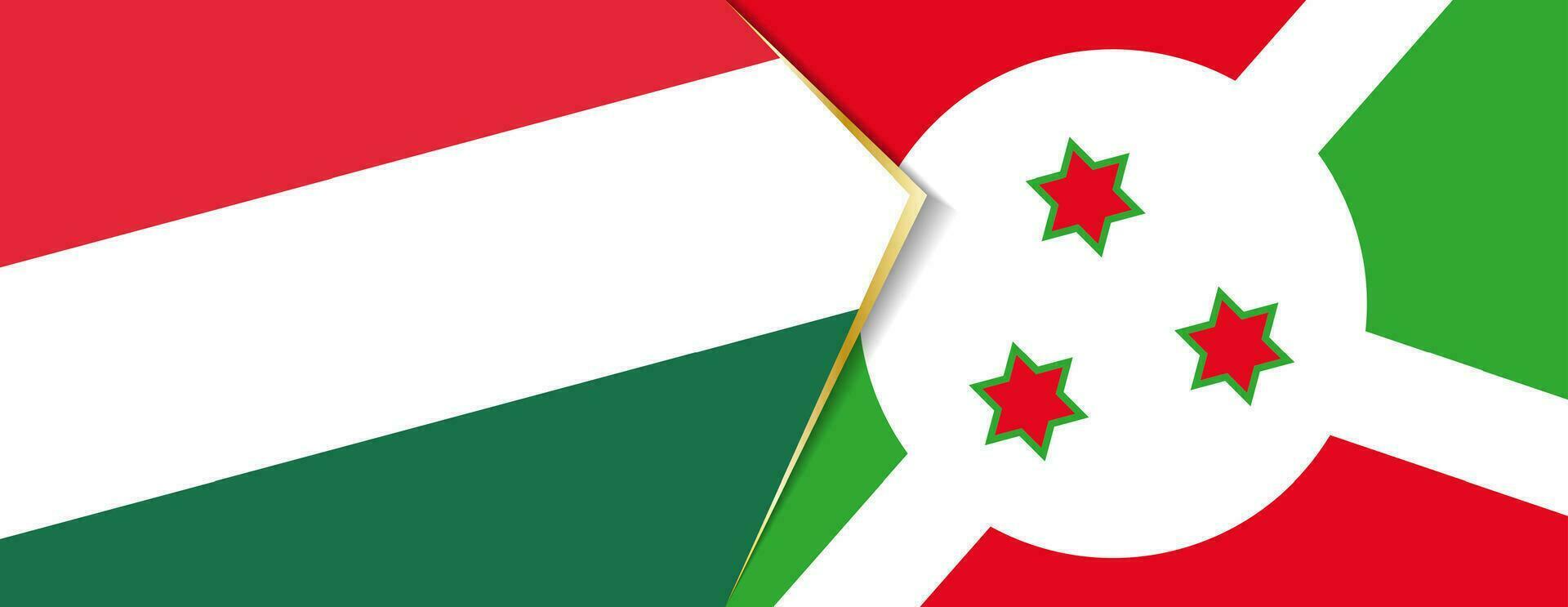 Ungheria e burundi bandiere, Due vettore bandiere.