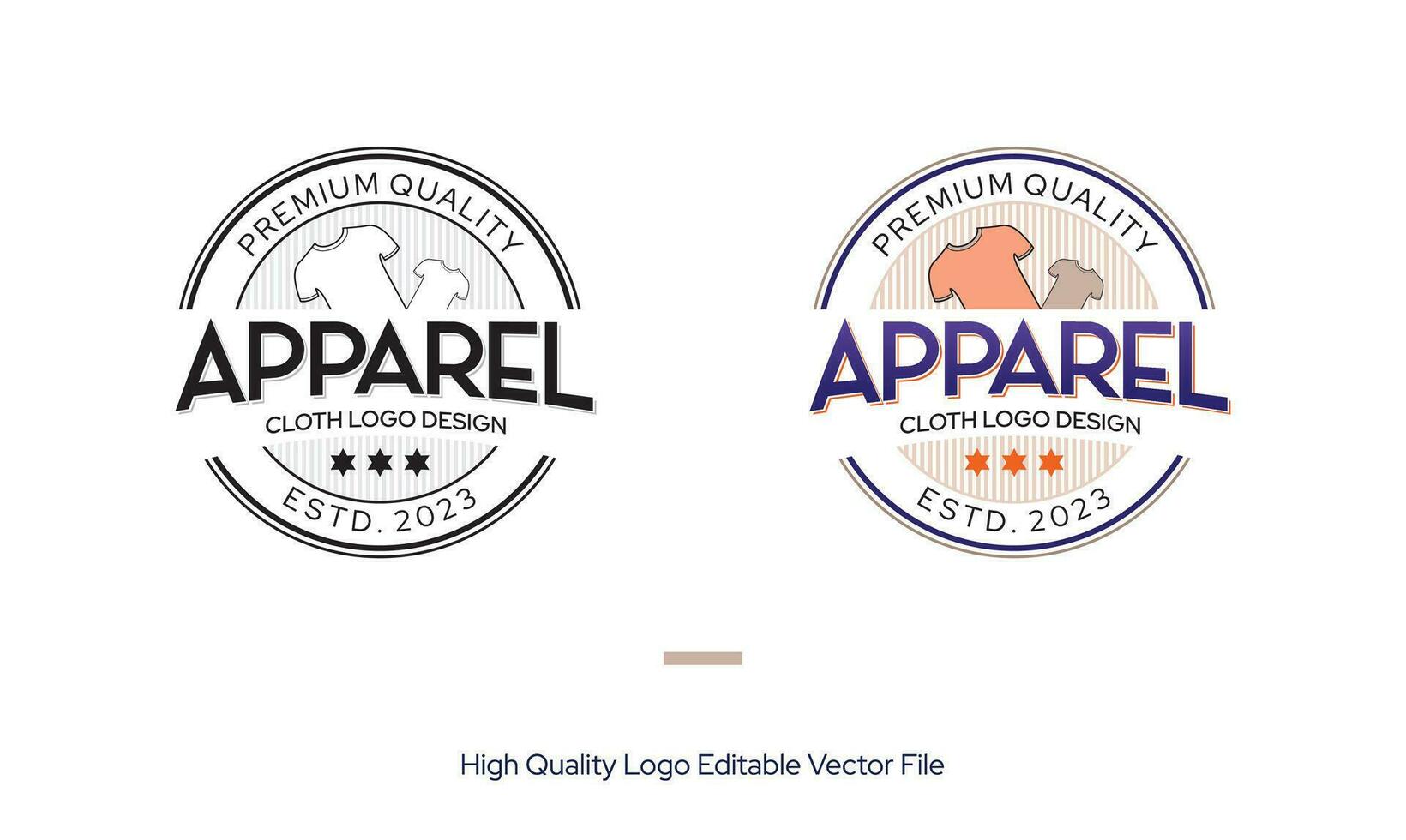 stoffa logo disegno, abbigliamento logo design con colore illustrazione, maglietta logo disegno, modificabile vettore minimalista file.
