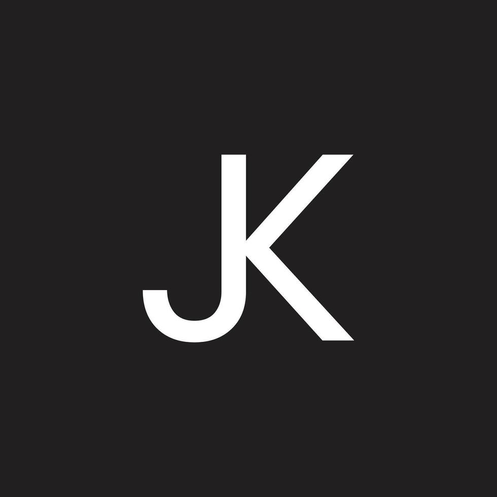 jk j K lettere logo monogramma design vettore modello