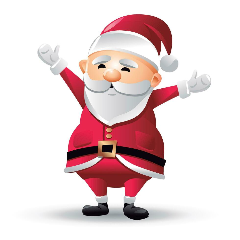 Santa Claus isolato su bianca sfondo. contento cartone animato. vettore illustrazione. eps 10.