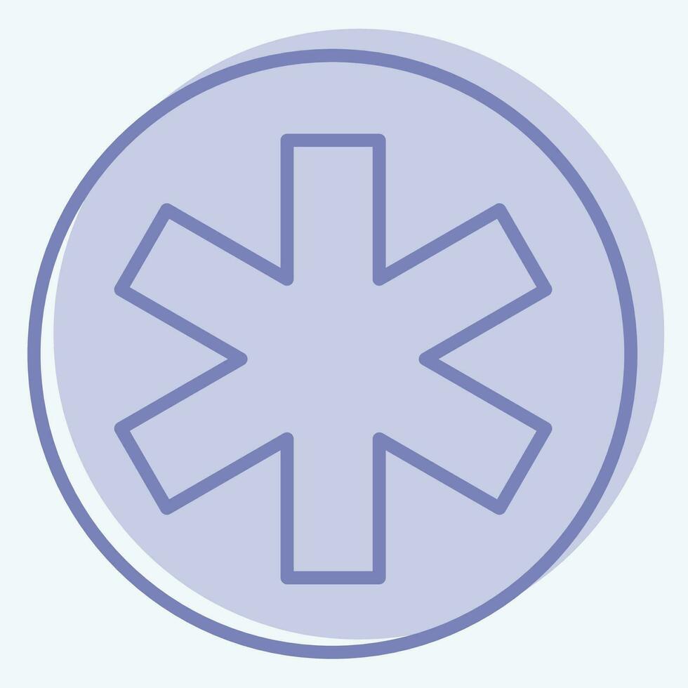 icona emergenza. relazionato per mondo cancro simbolo. Due tono stile. semplice design modificabile. semplice illustrazione vettore