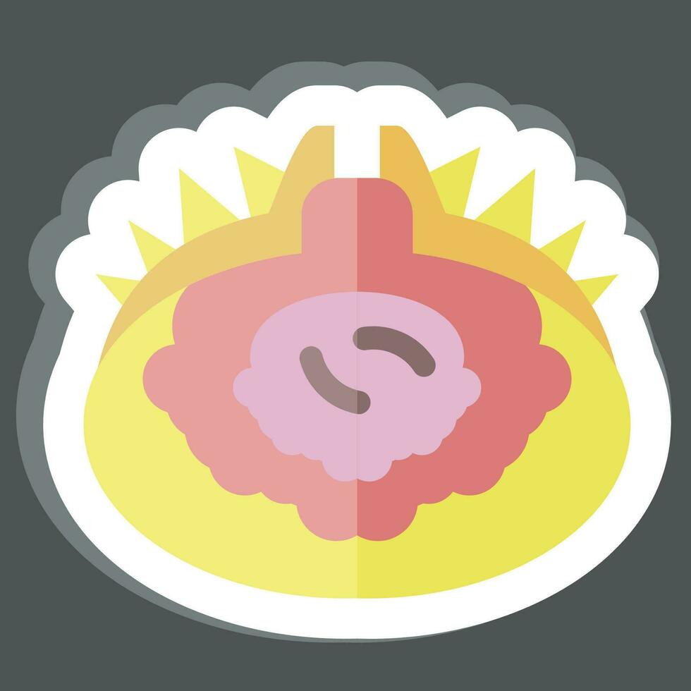 etichetta kani miso. relazionato per Sushi simbolo. semplice design modificabile. semplice illustrazione vettore