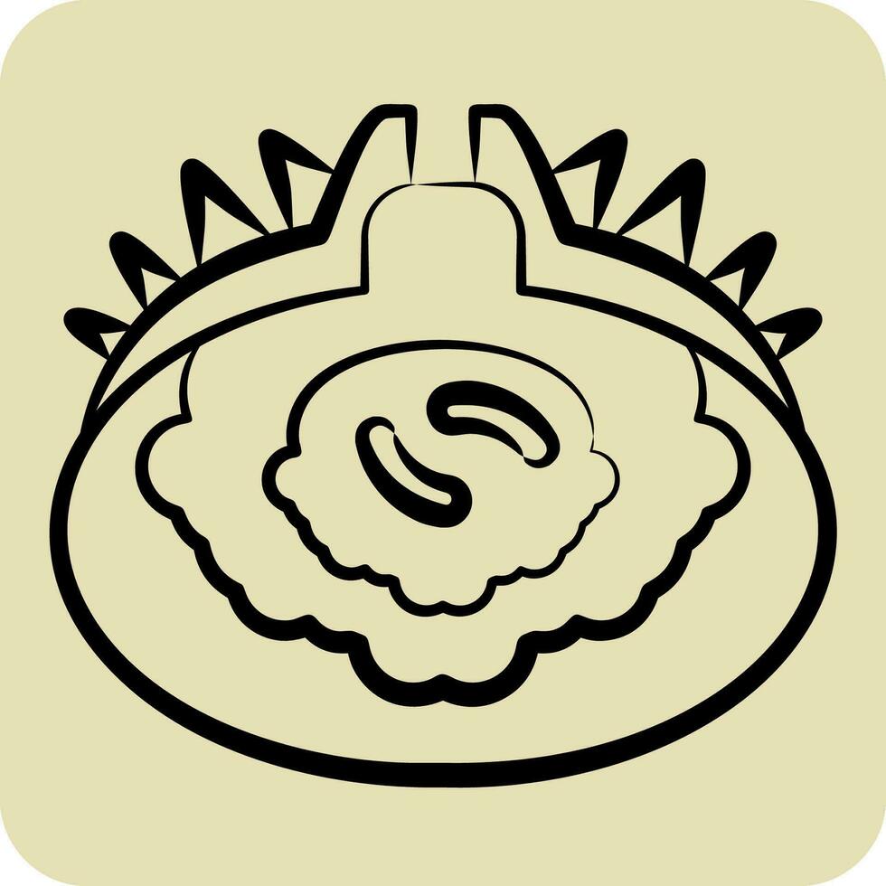 icona kani miso. relazionato per Sushi simbolo. mano disegnato stile. semplice design modificabile. semplice illustrazione vettore