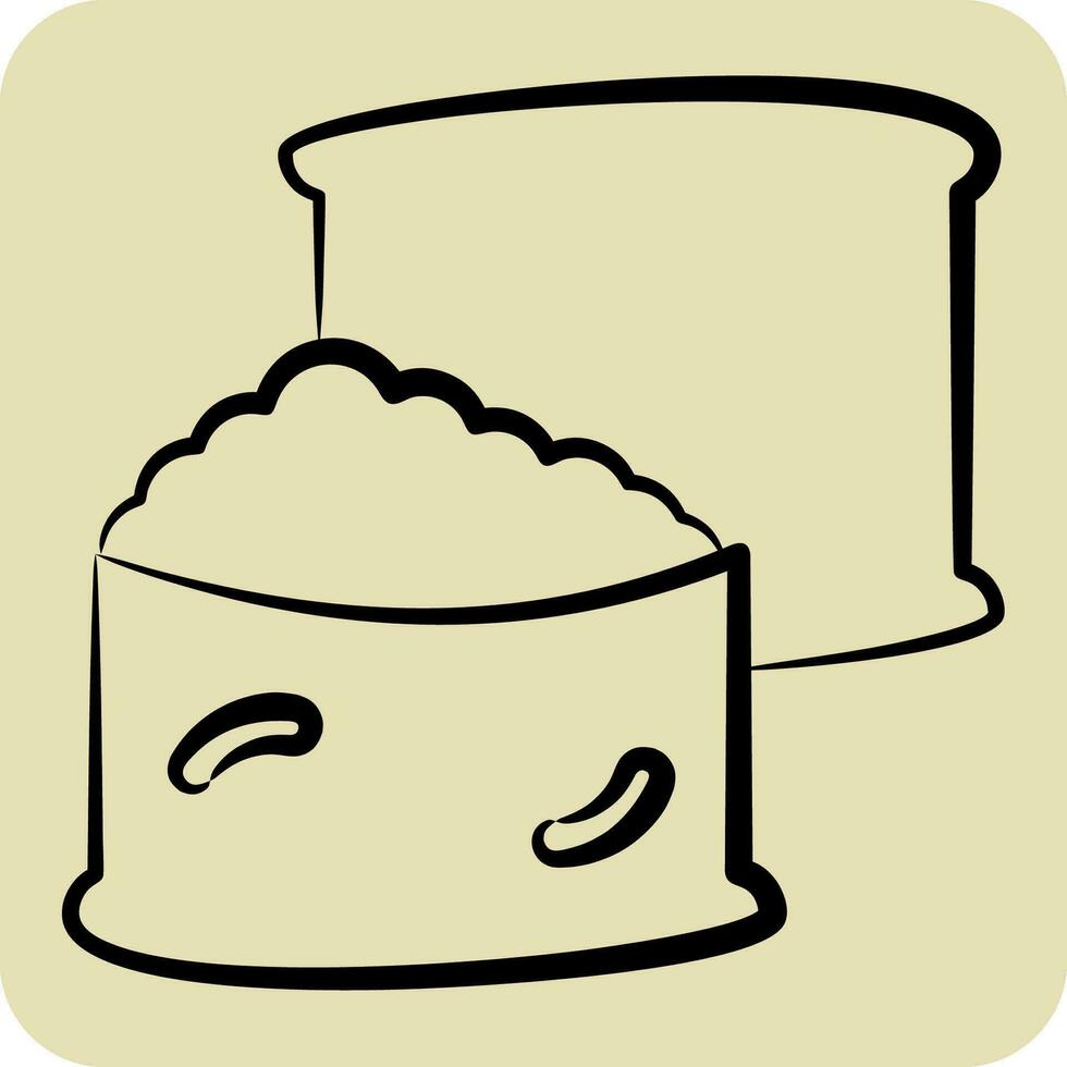 icona inari. relazionato per Sushi simbolo. mano disegnato stile. semplice design modificabile. semplice illustrazione vettore