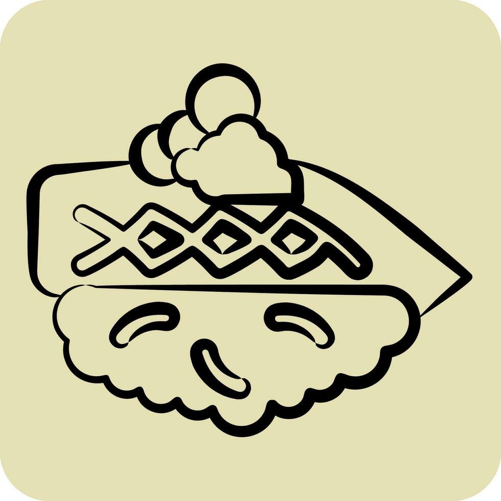 icona kohada. relazionato per Sushi simbolo. mano disegnato stile. semplice design modificabile. semplice illustrazione vettore