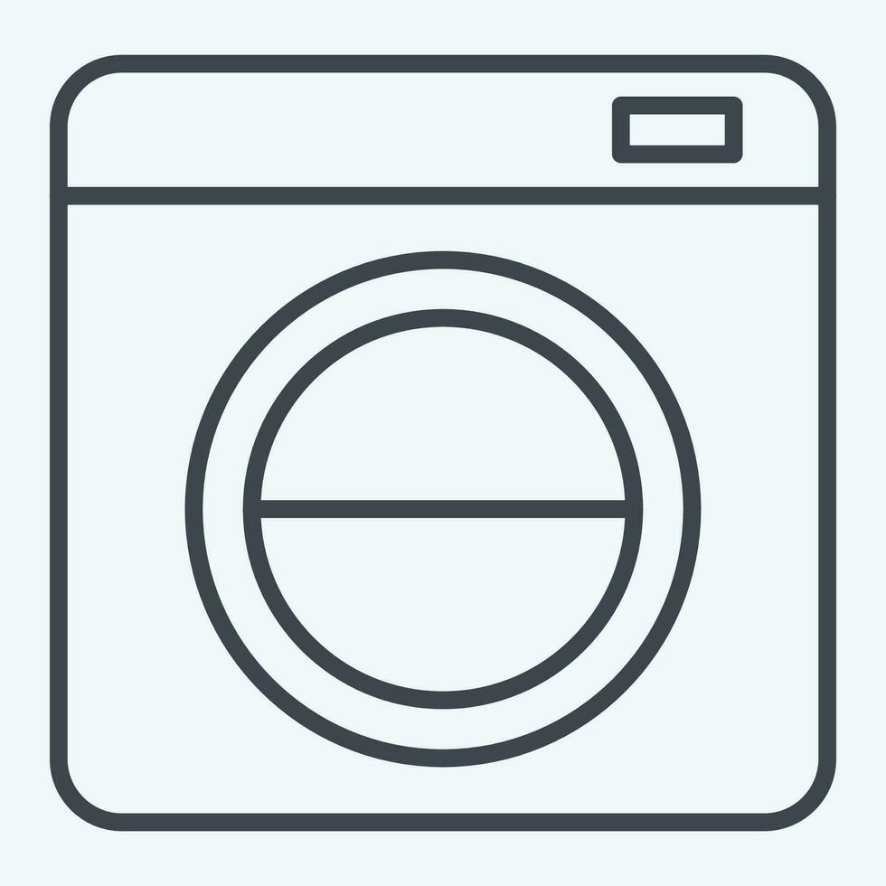 icona lavaggio macchina. relazionato per pulizia simbolo. linea stile. semplice design modificabile. semplice illustrazione vettore