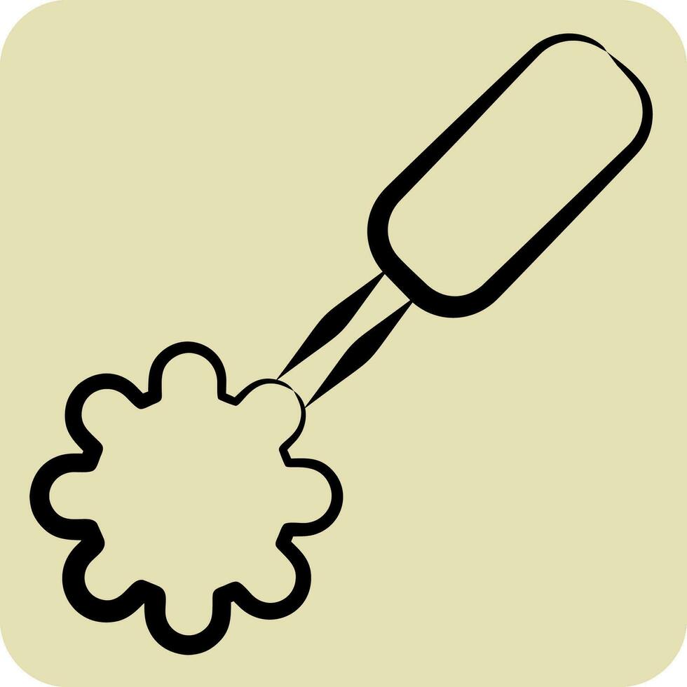 icona gabinetto spazzola 2. relazionato per pulizia simbolo. mano disegnato stile. semplice design modificabile. semplice illustrazione vettore