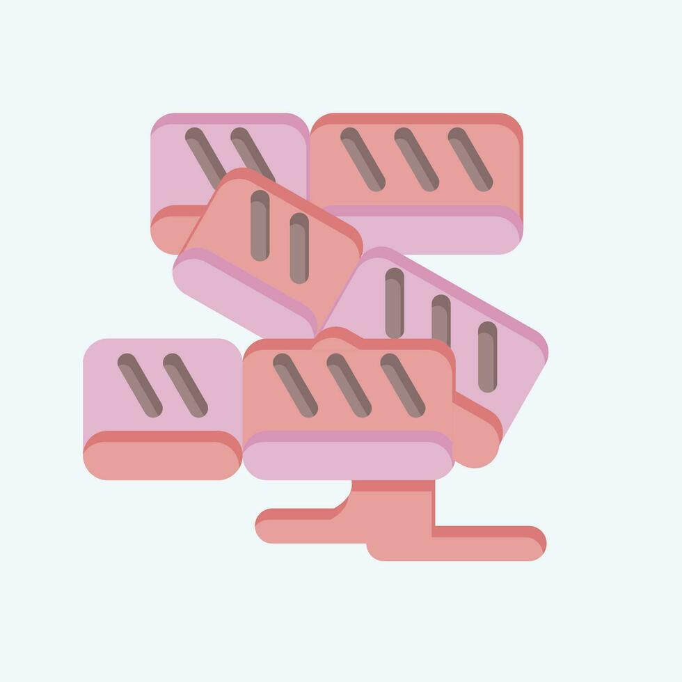 icona salmone. relazionato per Sushi simbolo. piatto stile. semplice design modificabile. semplice illustrazione vettore