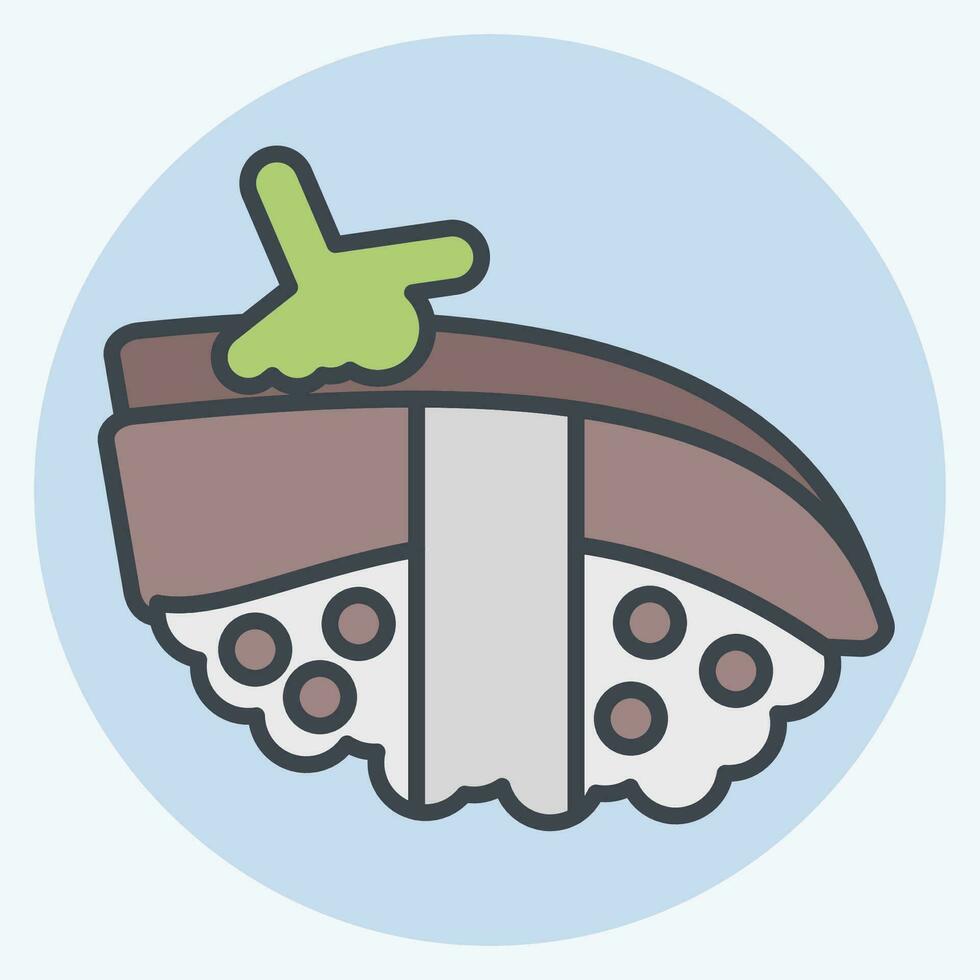 icona anako. relazionato per Sushi simbolo. colore compagno stile. semplice design modificabile. semplice illustrazione vettore