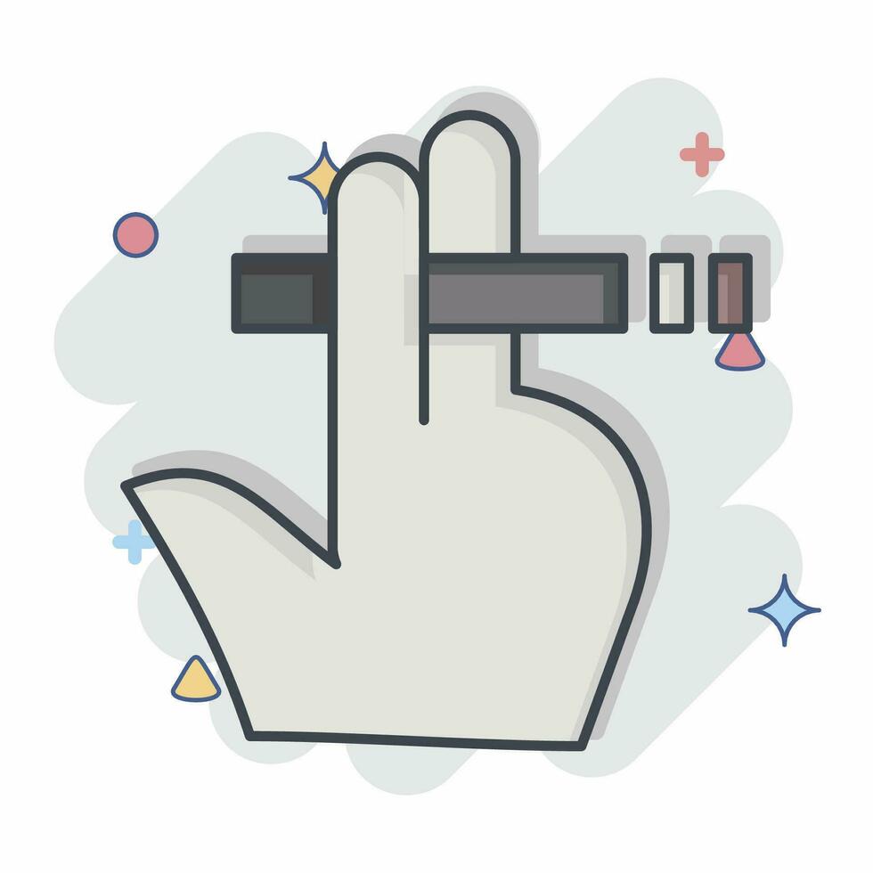 icona Fumo. relazionato per mondo cancro simbolo. comico stile. semplice design modificabile. semplice illustrazione vettore