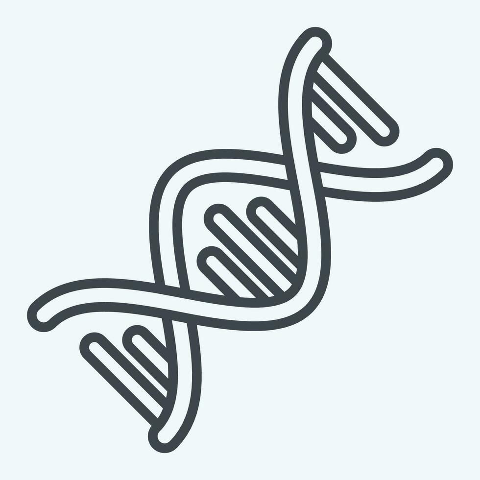 icona dna. relazionato per mondo cancro simbolo. linea stile. semplice design modificabile. semplice illustrazione vettore