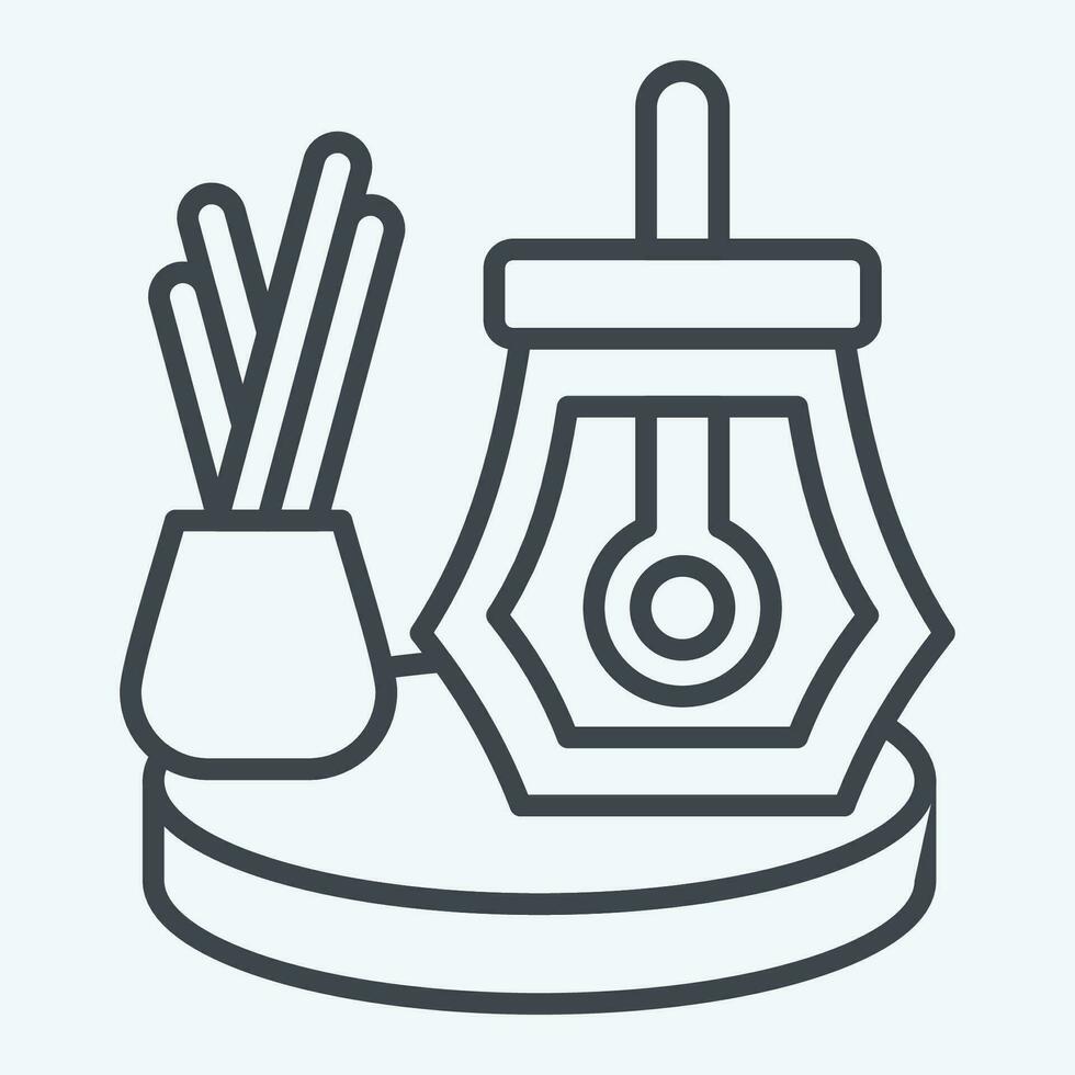 icona Turco tè. relazionato per tacchino simbolo. linea stile. semplice design modificabile. semplice illustrazione vettore