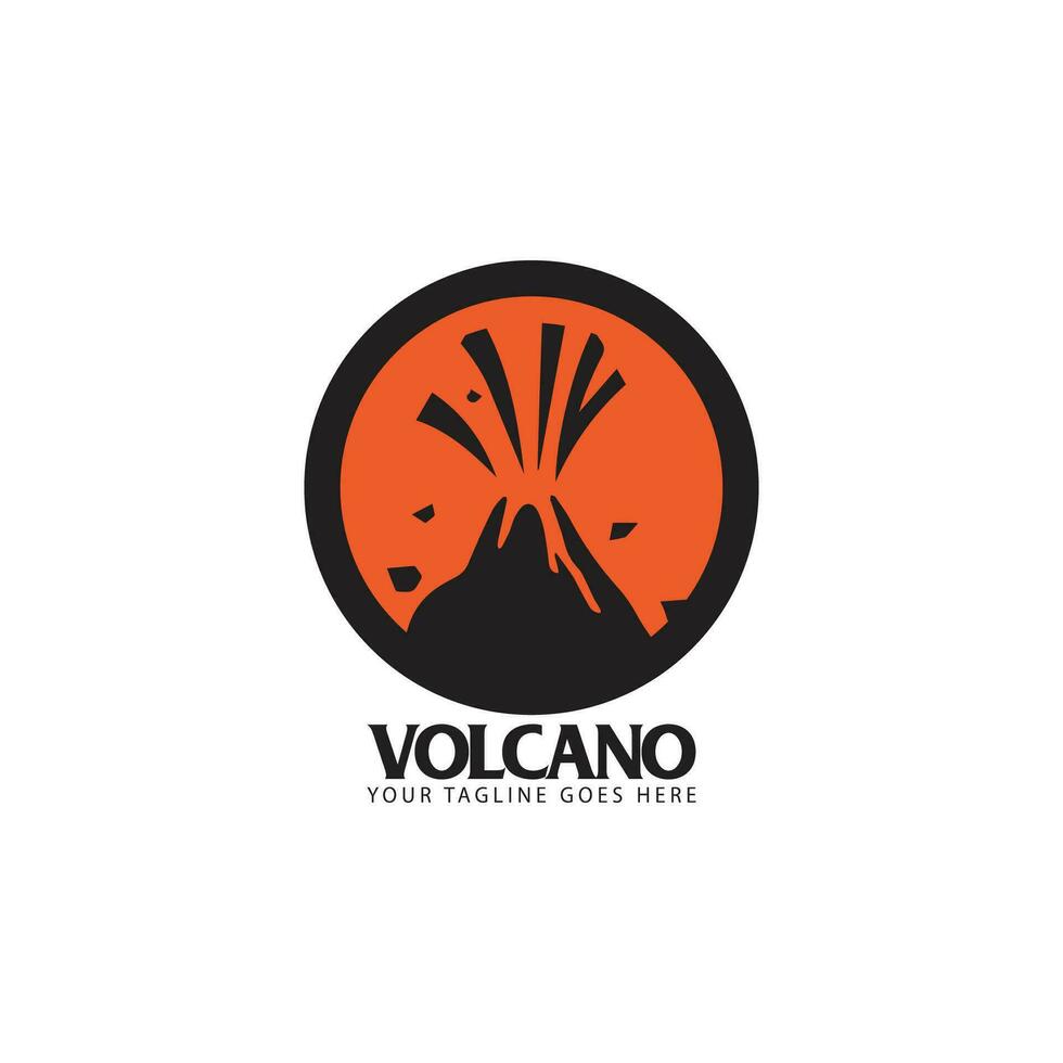 vulcano logo vettore