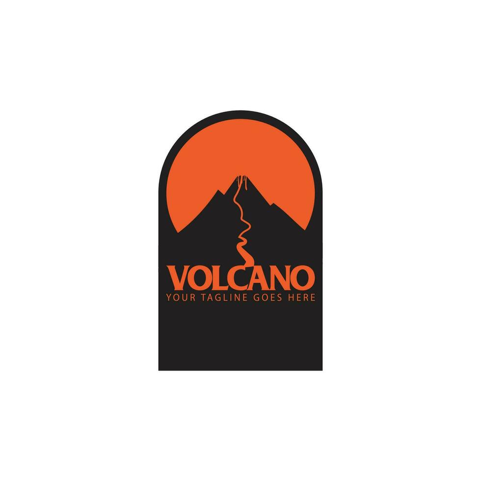 vulcano logo vettore