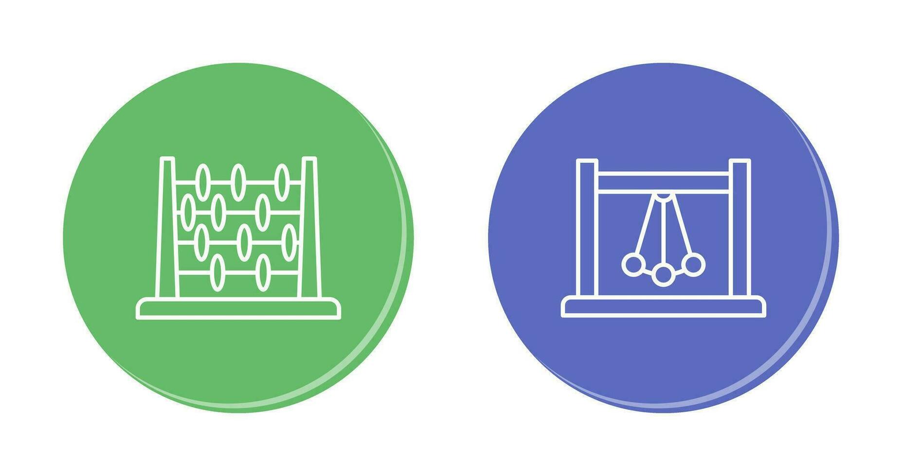 abaco e pendolo icona vettore