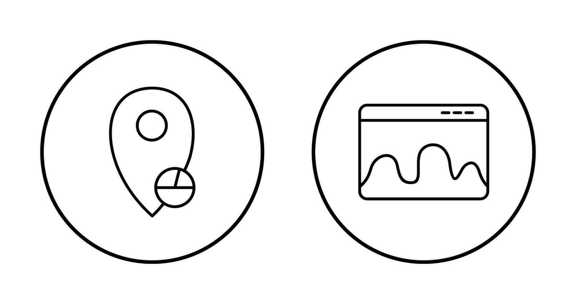 Posizione statistica e pagina web statistica icona vettore