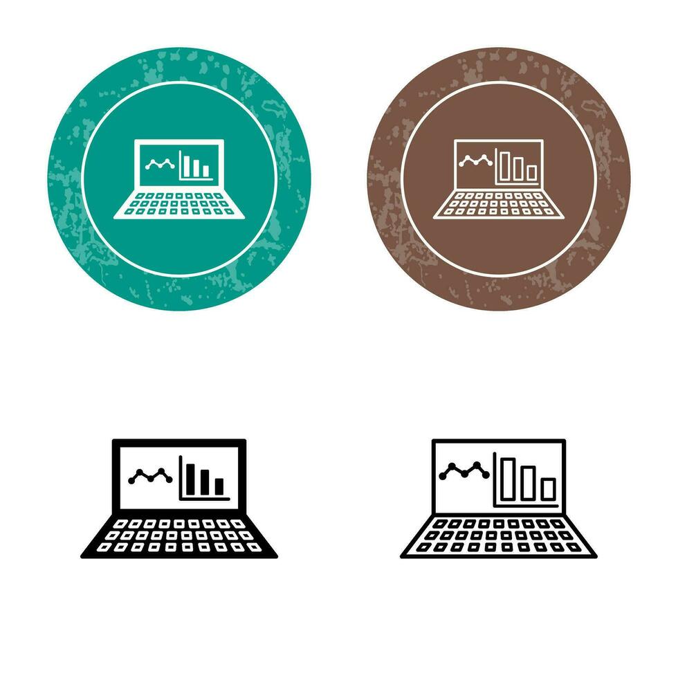 unico in linea statistiche vettore icona