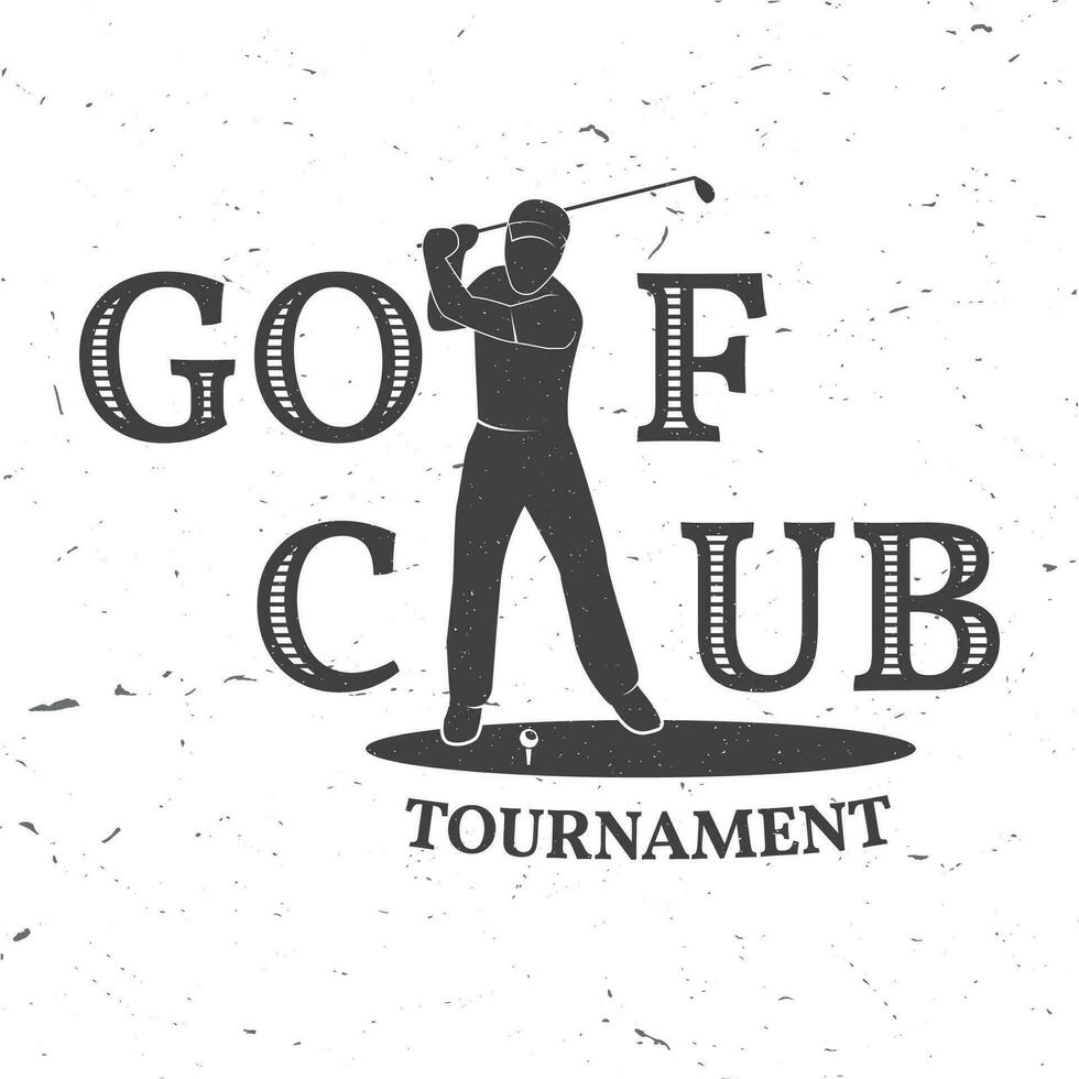 golf club concetto con giocatore silhouette. vettore