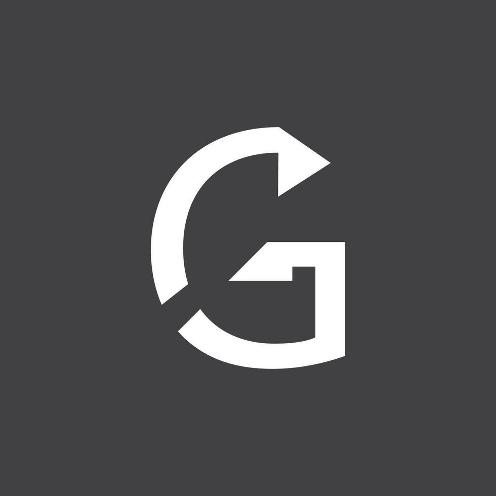 lettera g arte icona e simbolo modello vettore