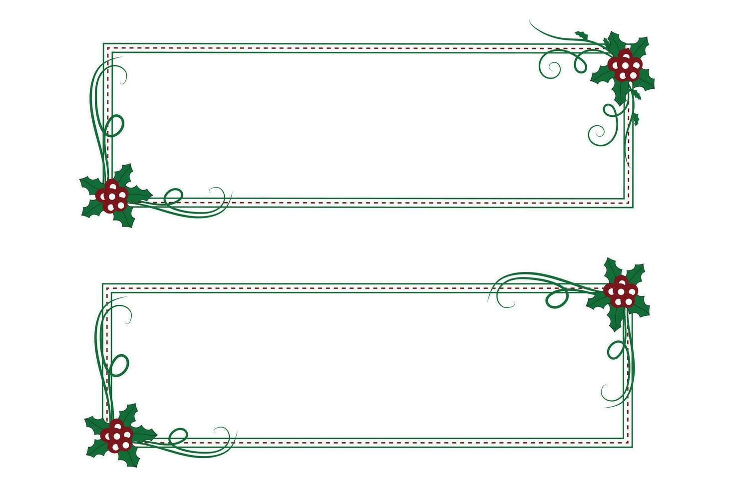inverno agrifoglio stagione pagina arredamento confine, allegro Natale agrifoglio le foglie piazza cornici, bacca foglia ornamento telaio confine decorazione, nozze saluto carte invito carta vacanza pagina frontiere vettore