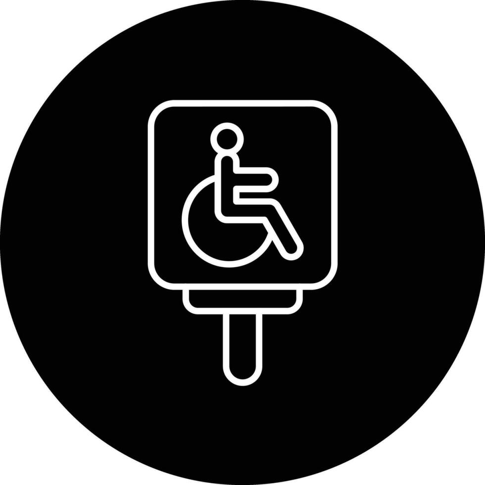 Disabilitato parcheggio vettore icona