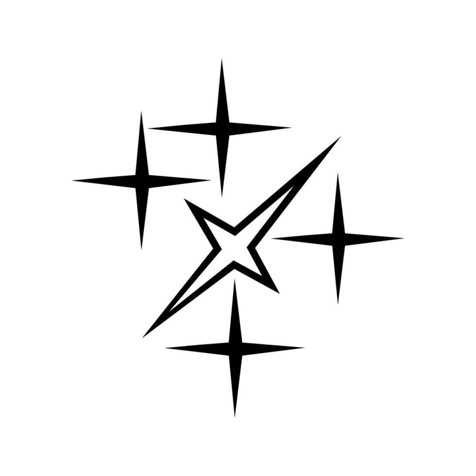 scintille icona vettore. scintillio stelle illustrazione cartello. splendente scoppiare simbolo. stella logo. vettore