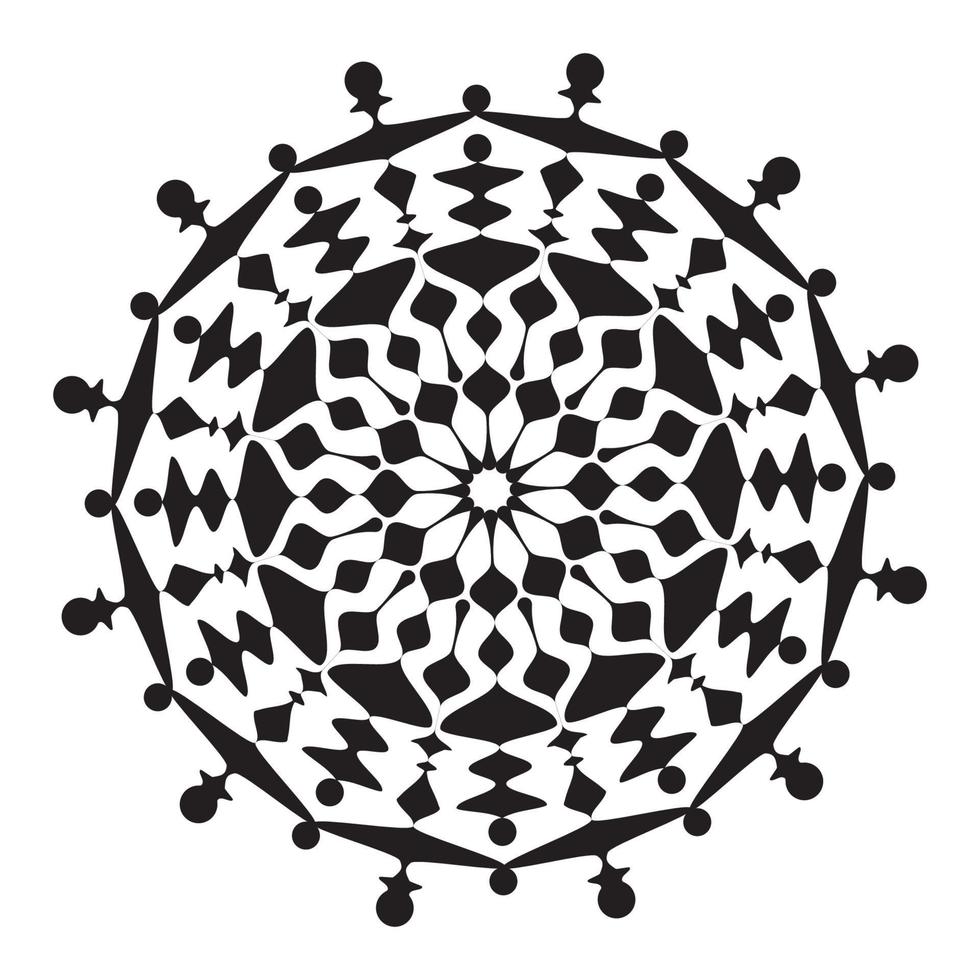 mandala ornamentale di illustrazione meditativa astratta hennè design vettore