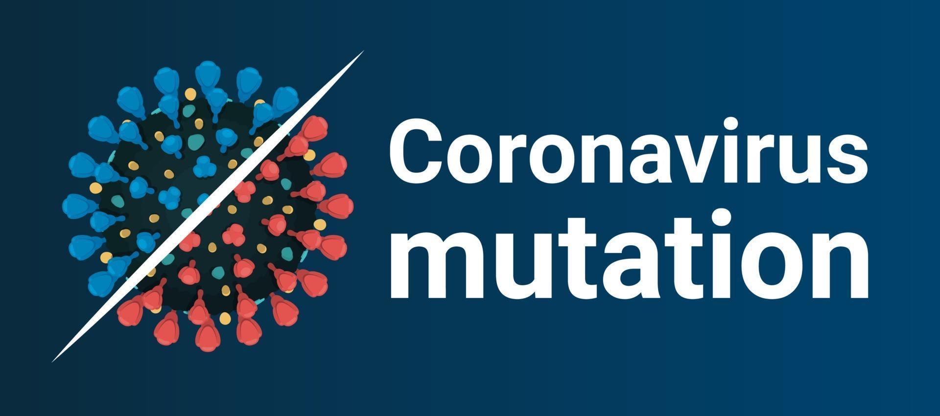 mutazione del coronavirus, una nuova forma di banner covid vettore