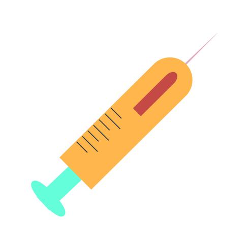Icona multi colore a forma di siringa vettore