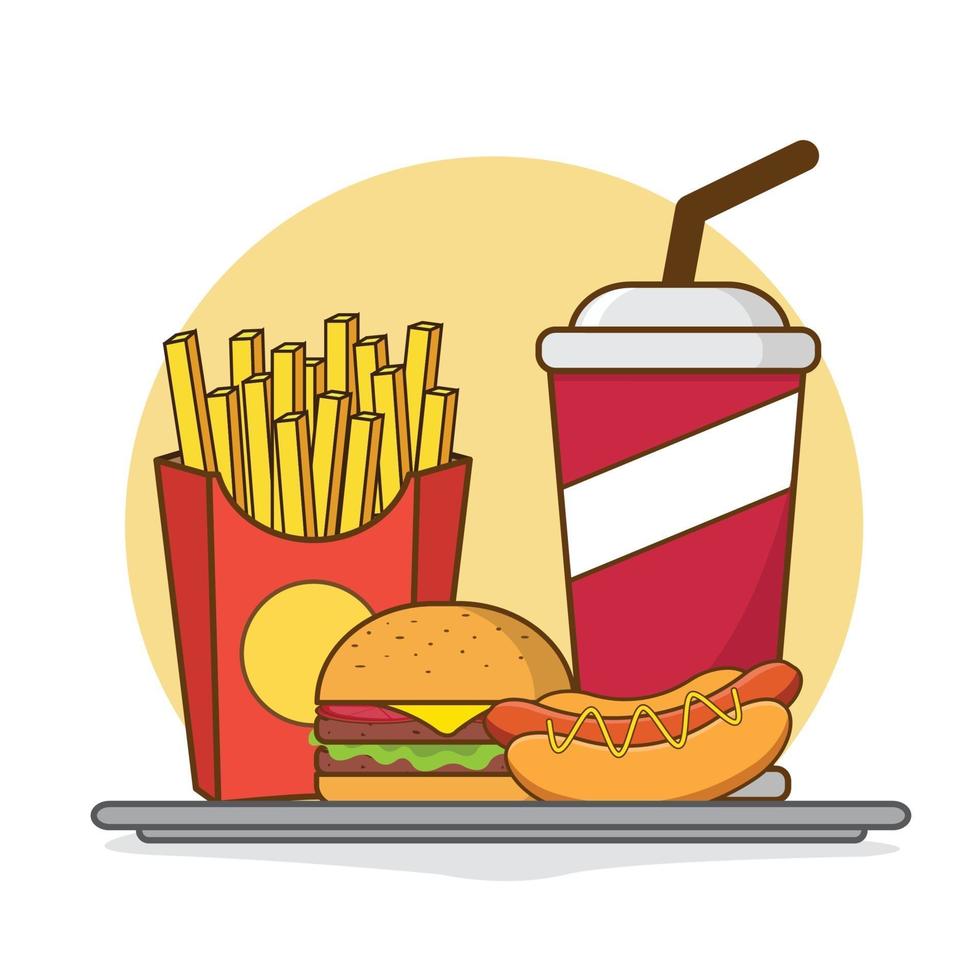 illustrazione di design di fast food vettore