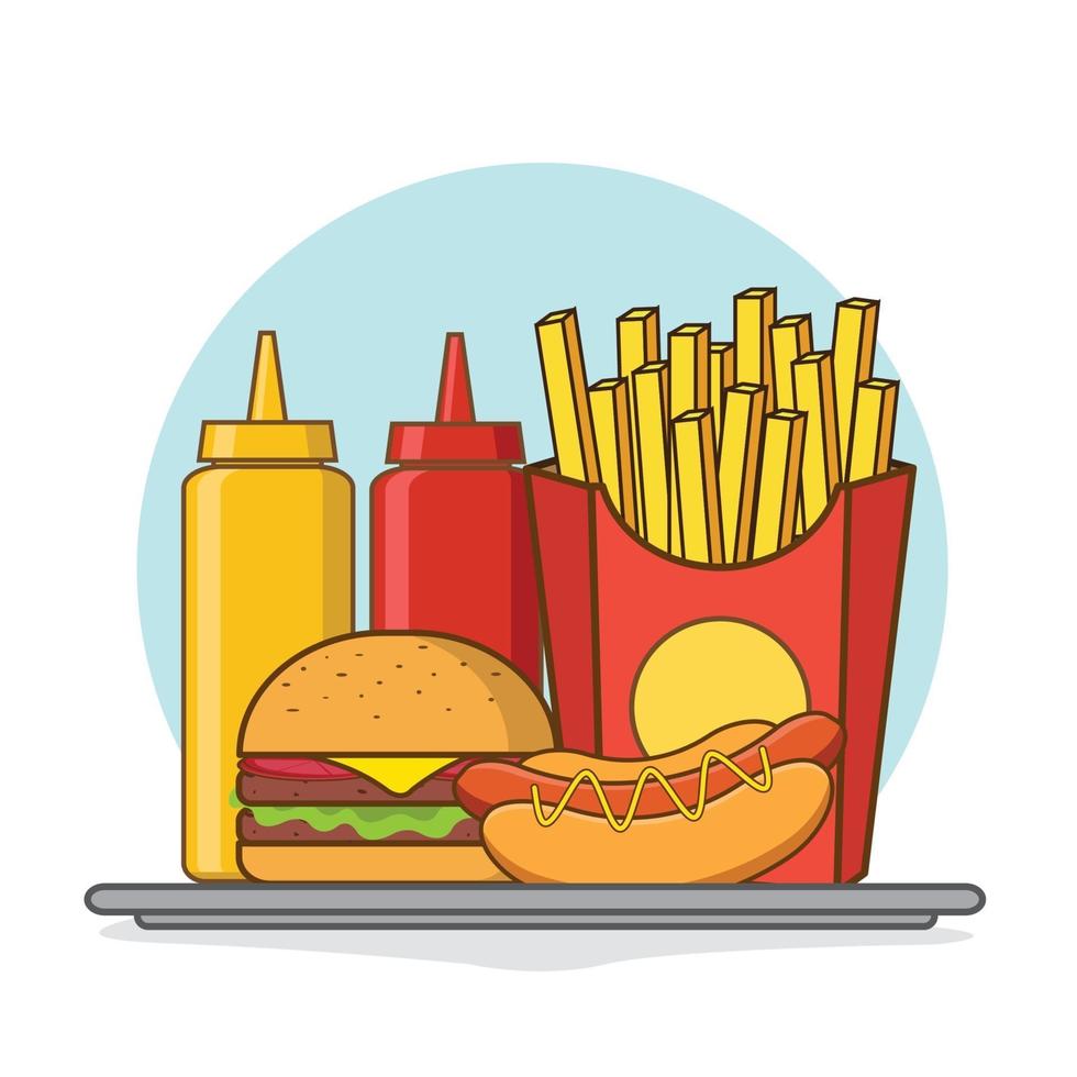 illustrazione di design di fast food vettore